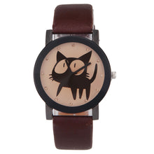 Cat Crystal Leather Watch